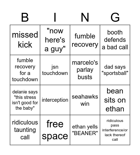 SUPERBOWL 60 BINGO Card