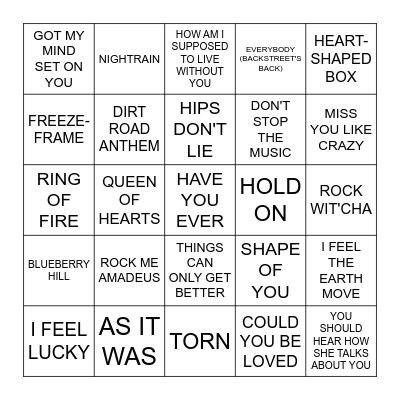 FEBRUARY Bingo Card