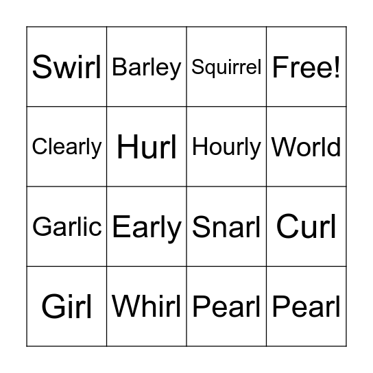 Bingo - rl Bingo Card