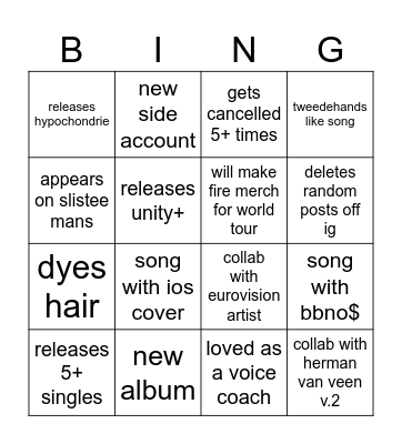 JOOST BINGO Card