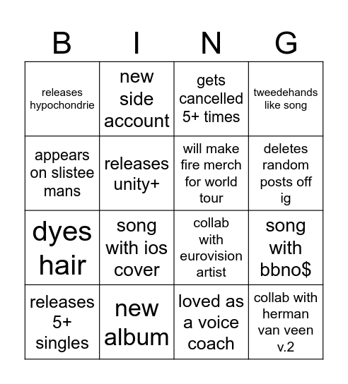 JOOST BINGO Card