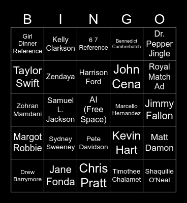 Bongi Bingo Card