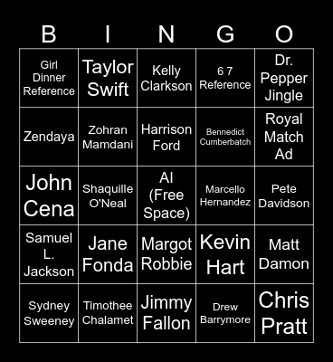 Bongi Bingo Card
