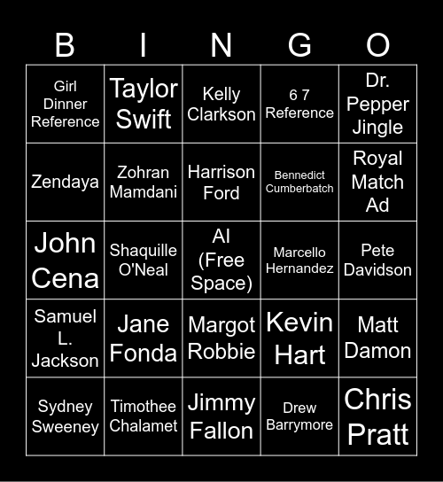 Bongi Bingo Card