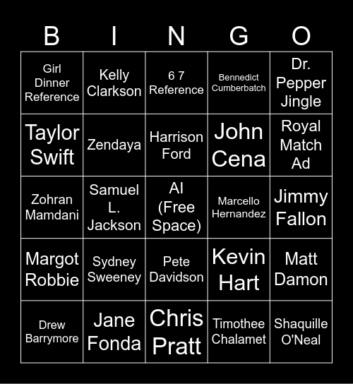 Bongi Bingo Card
