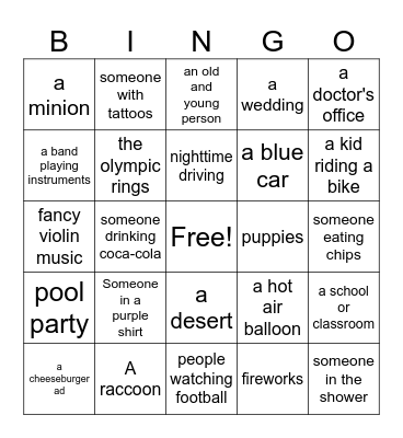 Commercial Bingo LX Bingo Card