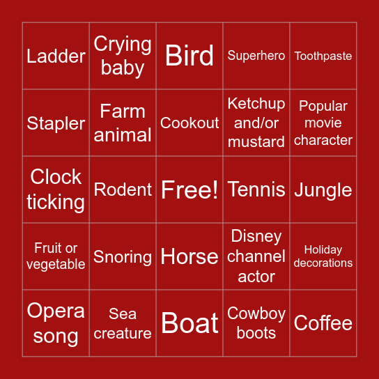 Super Bowl Bingo 2 Bingo Card