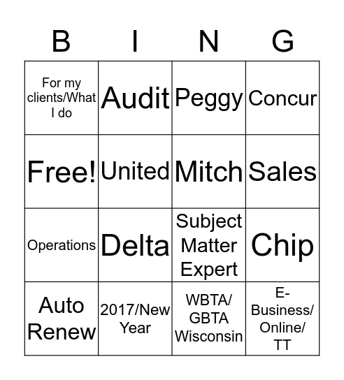 CS Call 1/6/17 Bingo Card