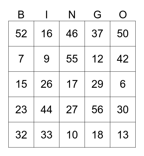 HAPPY NEW YEAR Bingo Card