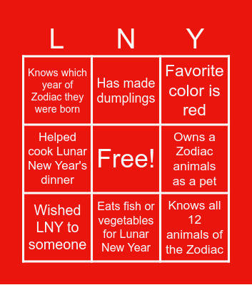 Celebrate Lunar New Year with Adobe APIA Bingo! Bingo Card