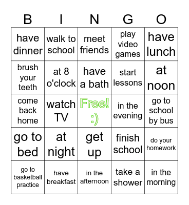 Right On UNIT 3.1 Bingo Card