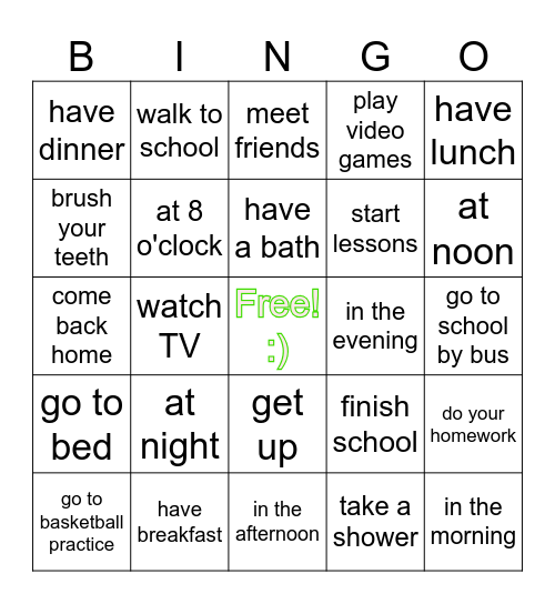 Right On UNIT 3.1 Bingo Card