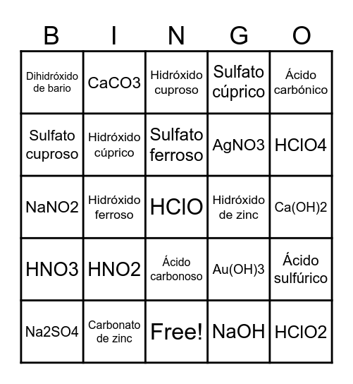 TernariBingo Card