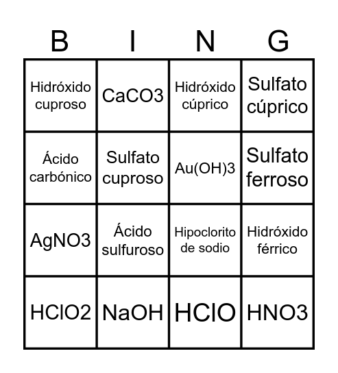 TernariBingo Card