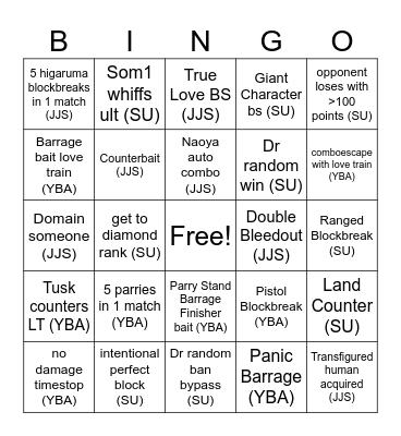 Alex Multi-game bingo Card