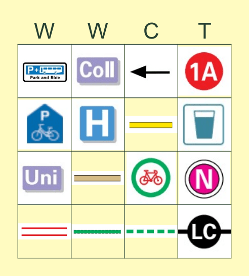 Map Symbol Bingo Card