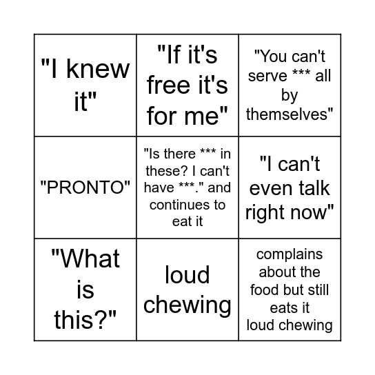 Theresa Rubalcava Caren bingo Card