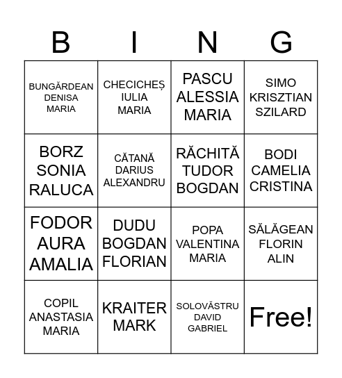 8B, 2025-2026 Bingo Card