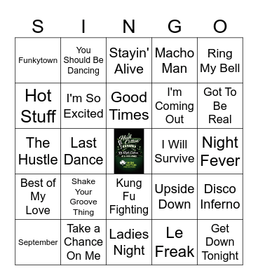 Disco Bingo Card