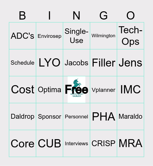 UNICORN BINGO! Bingo Card