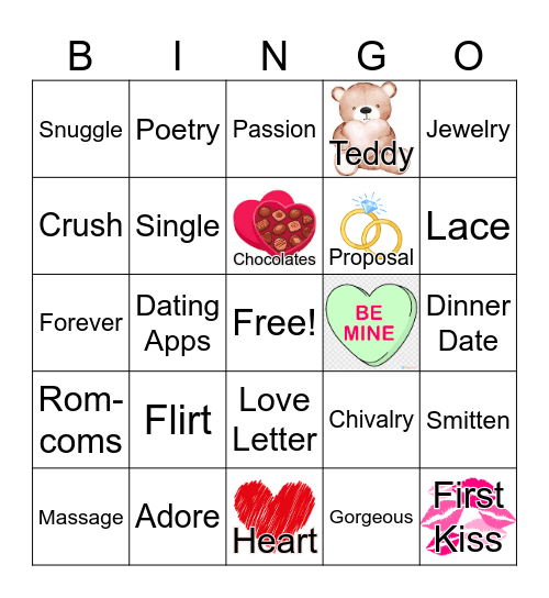 Valentine's Day Bingo Card