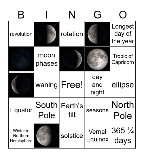ESM Part 1 Bingo Card