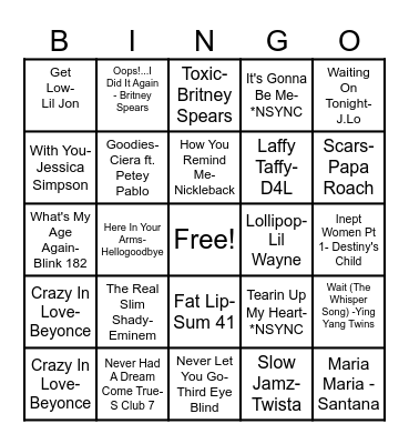 Meghan's Bridal Shower Bingo Card