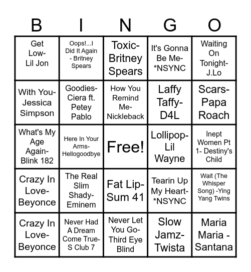 Meghan's Bridal Shower Bingo Card