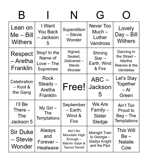 Everybody Knows This One Bingo Card