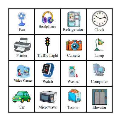 Technology Bingo Card