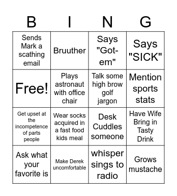 Breland Bingo Card