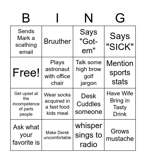 Breland Bingo Card