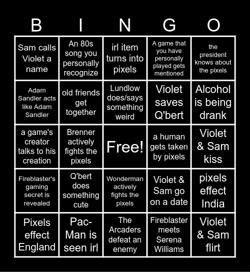 [NS] Pixel Perfect Bingo Card