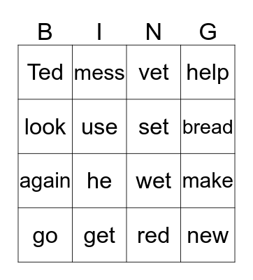 Ted Gets A Job Bingo Card