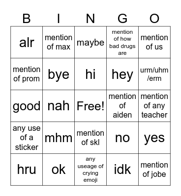 freddie bingo Card