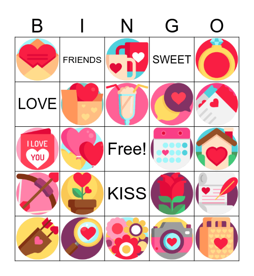 Friendship Party Bingo Card