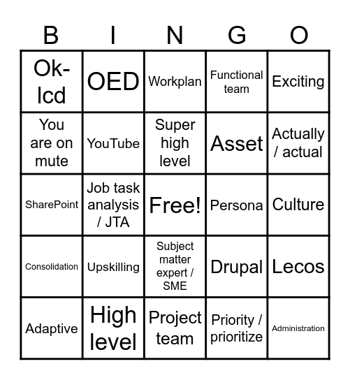 LECOS B-I-N-G-O Bingo Card