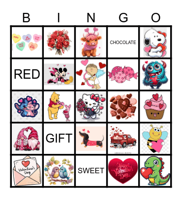 VALENTINES DAY Bingo Card
