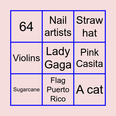 Superbowl Bingo Card