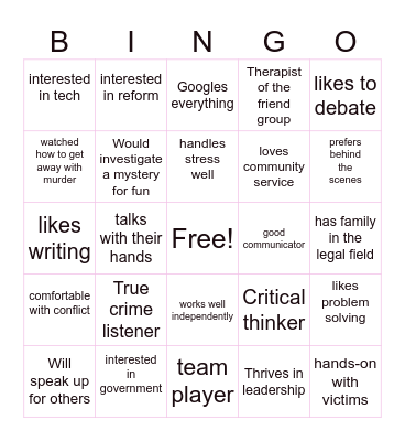 BUILD YOUR CAREER Bingo Card
