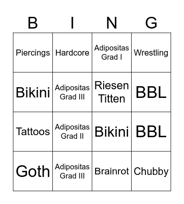 Kevin Bingo Card