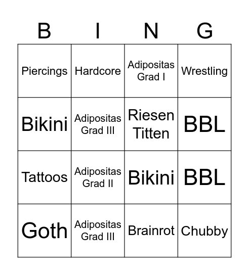 Kevin Bingo Card