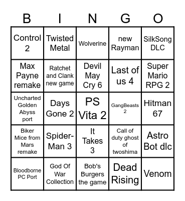 State of Play February 2026 Bingo Card