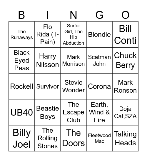Game 2 - Family Business Bingo Card
