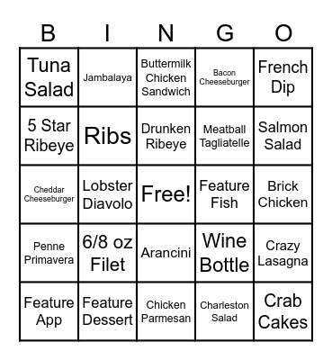 Ozzie's Bingo! Bingo Card