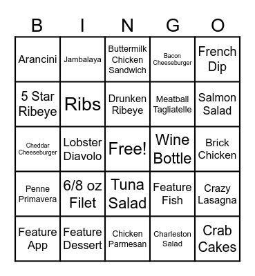 Ozzie's Bingo! Bingo Card
