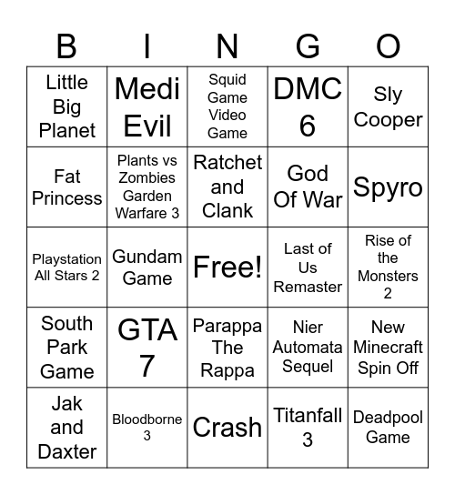 Literally Impossible Bingo Card