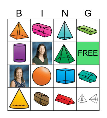 3D Shapes BHS Bingo Card