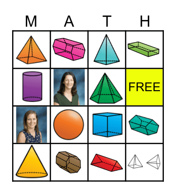 3D Shapes BHS Bingo Card