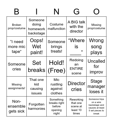 Tech Week Bingo Card